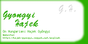 gyongyi hajek business card